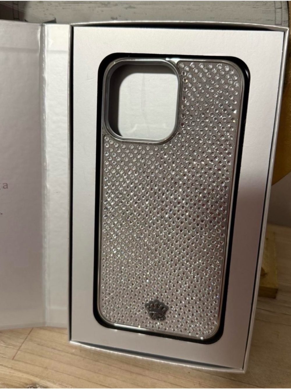 Velvet Caviar Silver Crystal Rhinestone Phone Case iPhone 16 pro max